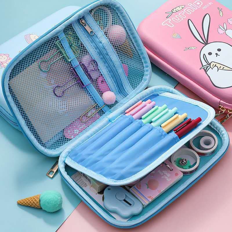 New Cartoon Cute 3D Pencil Case Large Capacity Kids Pencil Box for Boys Girls Students Big Pen Bag