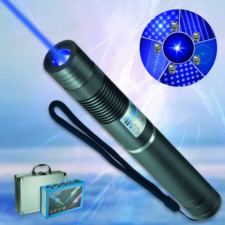 B008 Blue Laser Flashlight High Power Long Range Laser Pointer Outdoor Self-Defense Indicator Rescue Star Pointer Aurora Pen
