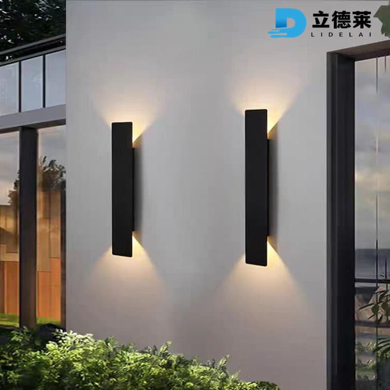 Outdoor Long Wall Light Waterproof Balcony Terrace Passage Pillar Lamp LED Ultra-Bright Courtyard Entrance Exterior Wall Light