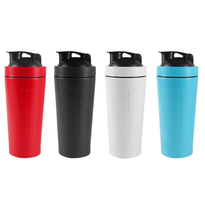 304 Single-Layer Stainless Steel Shaker Cup Fitness Sports Water Bottle Milkshake Cup Portable Car Cup Protein Powder Cup