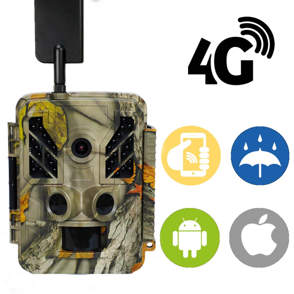 Cross-border Supply 4G 8K APP Cloud Platform Real-time View Hunting Camera Infrared Motion Detection Animal Monitoring Camera