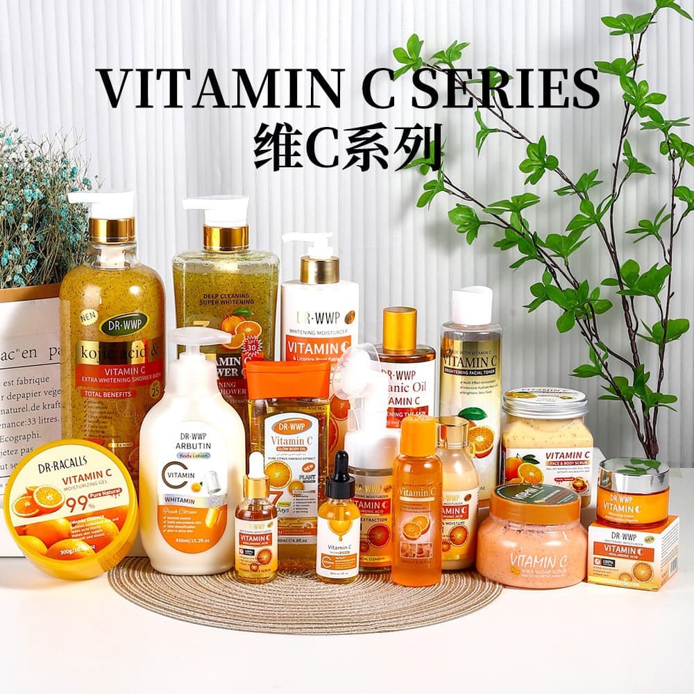 Full English Vitamin C Skincare Series Anti-Oxidant Repair Facial Brightening Cream for Foreign Trade Vc Moisturizing Face Cream 50g
