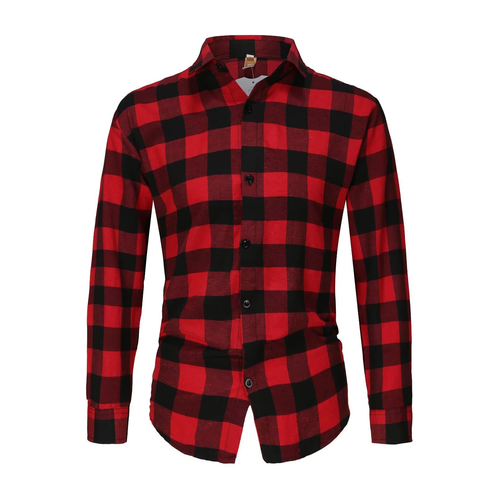 American Vintage Red Black Plaid Long Sleeve Shirt Men Spring Women Autumn Vintage Casual Loose Cool Shirt Jacket