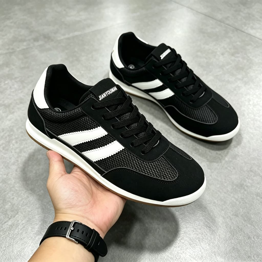 Men's sports shoes, versatile and fashionable Forrest shoes, trendy non-slip breathable soft-soled casual white shoes for men, thick-soled shoes