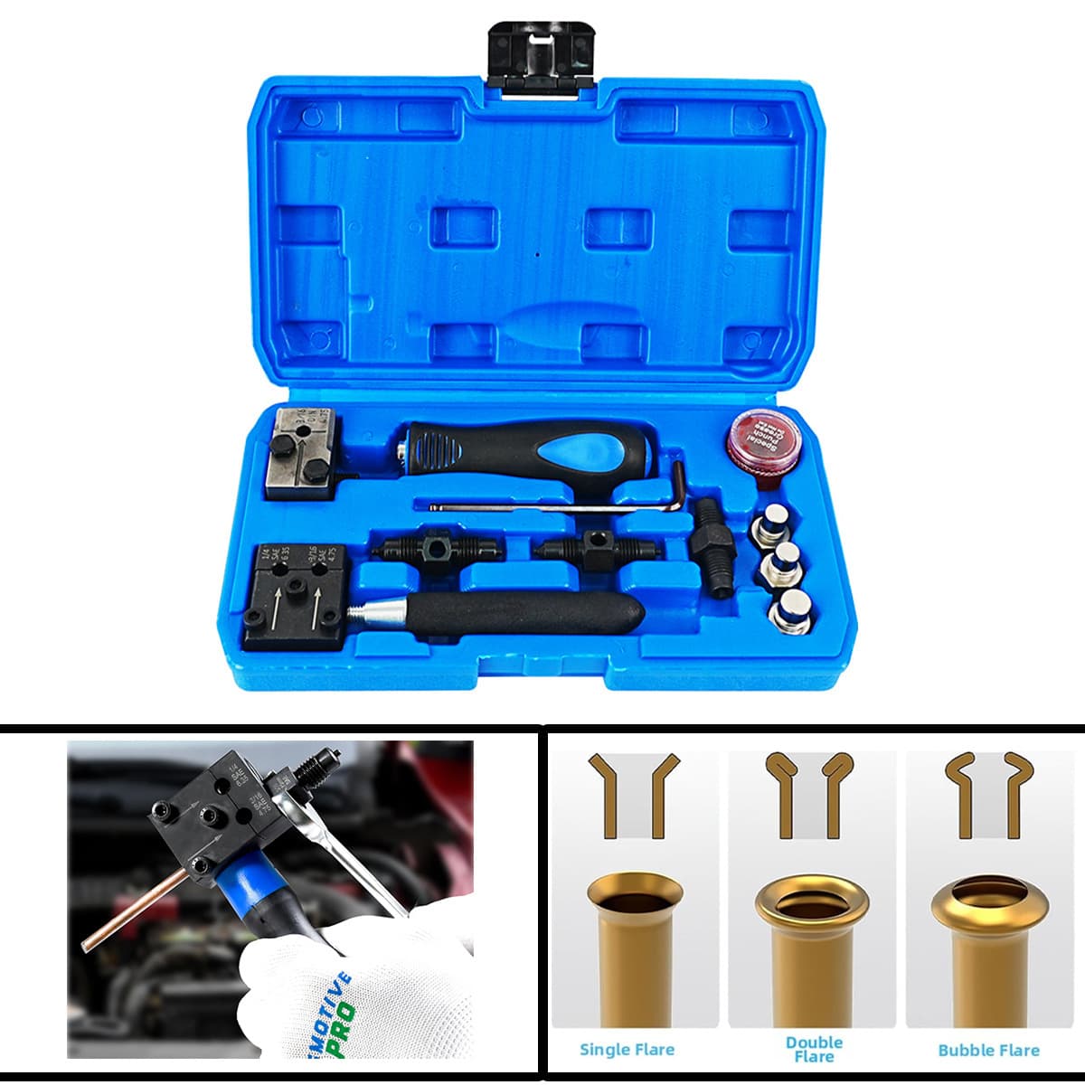 12 pieces brake pipe expansion tool 3/16" (4.75mm) & 1/4" (6.35mm) copper pipe expansion tool