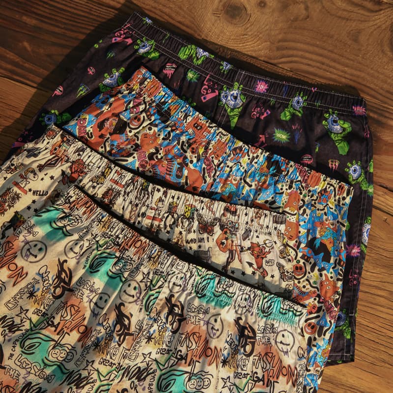 Pure Cotton Aro Pants Youth Printed Mid-Waist Men's Underwear Can Be Worn Out Loose Breathable All-Cotton Boxer Shorts Wholesale