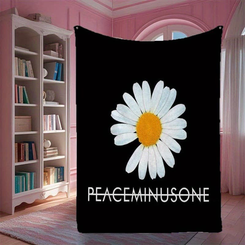 Cross-border Flannel Blanket Four-Season Multi-Purpose Daisy Print Gift Blanket Digital Print Blanket Source Factory Wholesale
