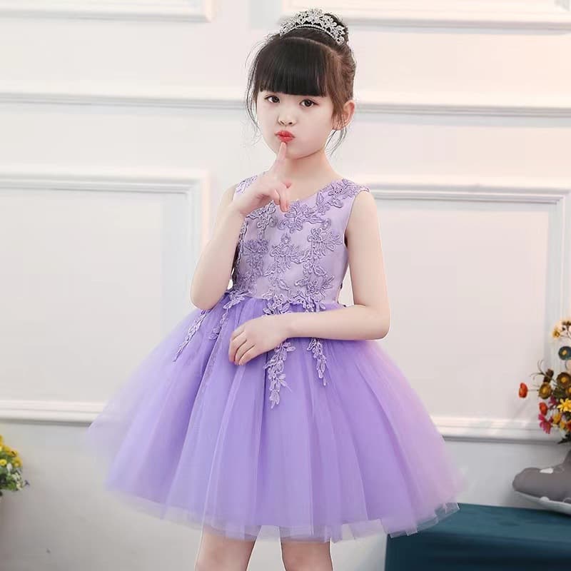 Children's Princess Dress, Small and Medium Size Girls' Puffy Mesh Skirt, Kindergarten Performance Wear, Summer Vest