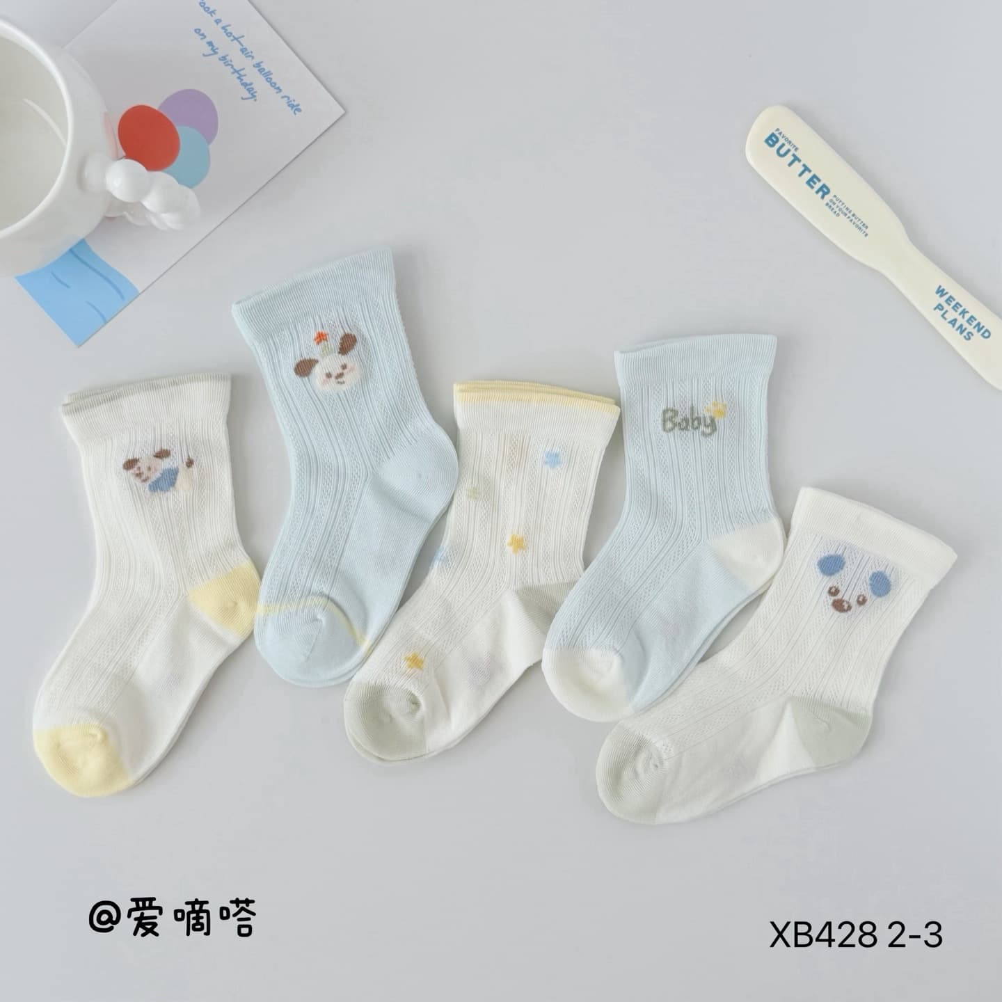 Love Tick Baby Socks for Boys Summer Large Mesh Category A Cartoon Puppy Dog Legs 2-3 Years Old Manufacturer Wholesale