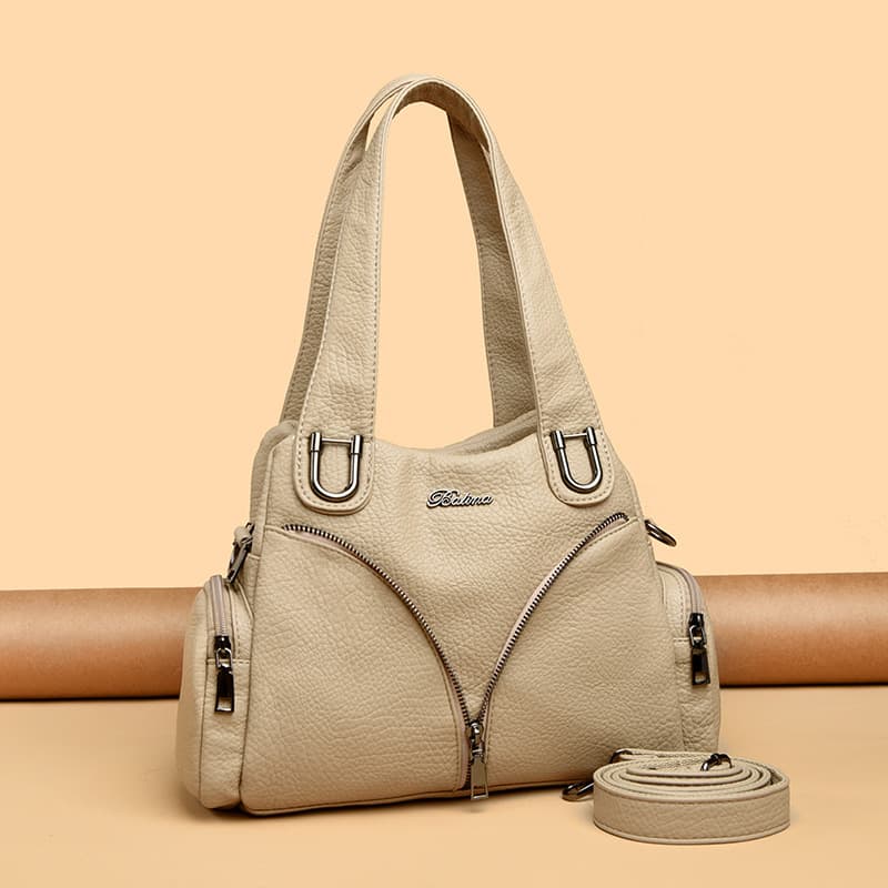 New Foreign Trade Bags Underarm Bag Fashion Women's Bag Solid Color Trendy Ladies Soft Shoulder Bag Simple Handbag Tote Bag
