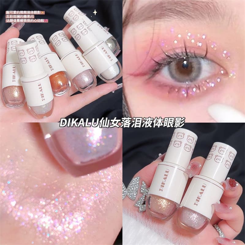 DIKALU Fairy Tears Liquid Eyeshadow Fine Shimmer Highlighter Recommended for Students Gradient Eyeshadow