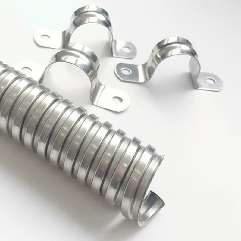 Stainless steel flexible metal conduit, waterproof, plastic-coated, corrugated conduit for wire protection, 6-point stainless steel flexible conduit for wiring.