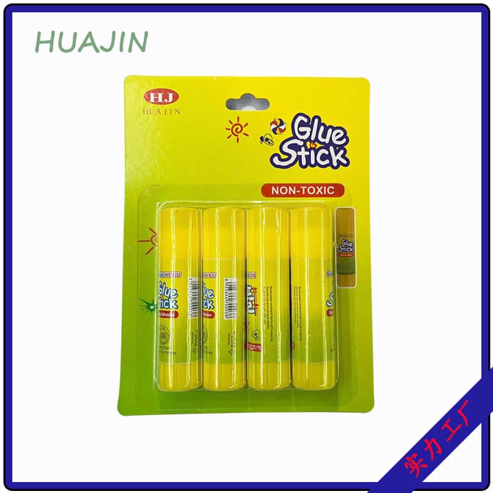 Solid glue stationery set supermarket solid glue wholesale children's glue stick set printable logo 4 pieces 15g suction card