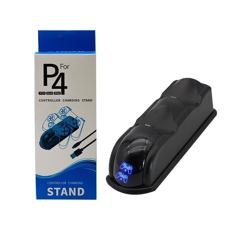 PS4 Controller Charging Dock with LED Indicator for PS4 Slim/Pro, Dual Charger with Patented Design