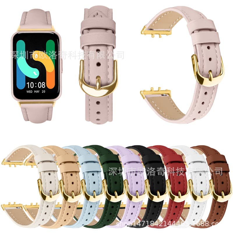 Compatible Leather Band for New Samsung Galaxy Fit3 Smartwatch with Galaxy R390