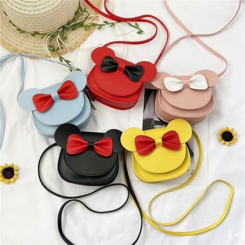 Kids Bag Girls Crossbody Bag New Korean Style Mini Bow Shoulder Bag Infant Cartoon Coin Purse Accessory Bag