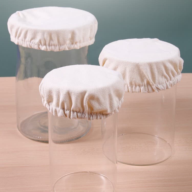 Pure Cotton Glass Bottle Cup Bowl Dish Cover Dust Cover Fermentation Glass Jar Cloth Cover Reusable Dust Cover Elastic Band