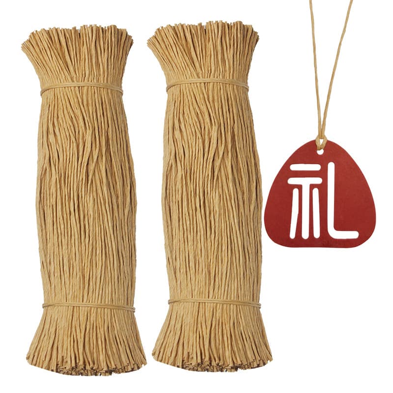 1mm thick eco-friendly paper rope for tags, 25cm*1000 pieces, natural kraft paper eco-friendly material.