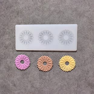 3-Cavity Ice Flower Shape Fondant Cake Decoration Chocolate, Cake Decoration Baking Tool 17342