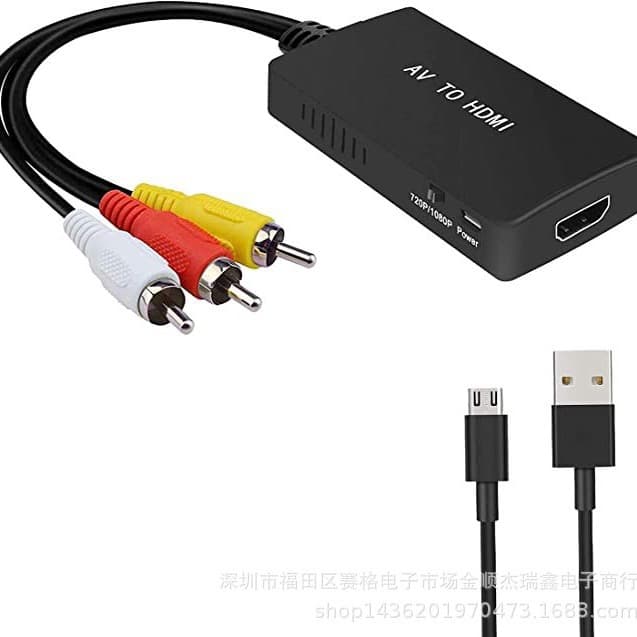 AV to HDMI for PS One, PS2, PS3, STB, Xbox, VHS, VCR, Blu-ray DVD