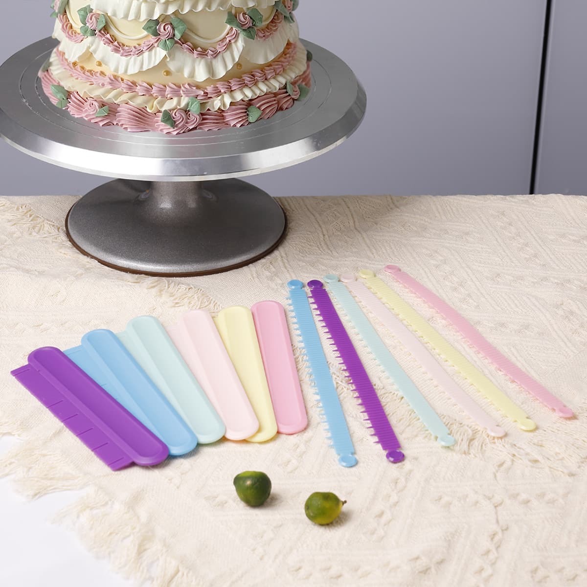 Manufacturer's plastic curved fondant measuring ruler home restaurant cake decoration high value baking tool