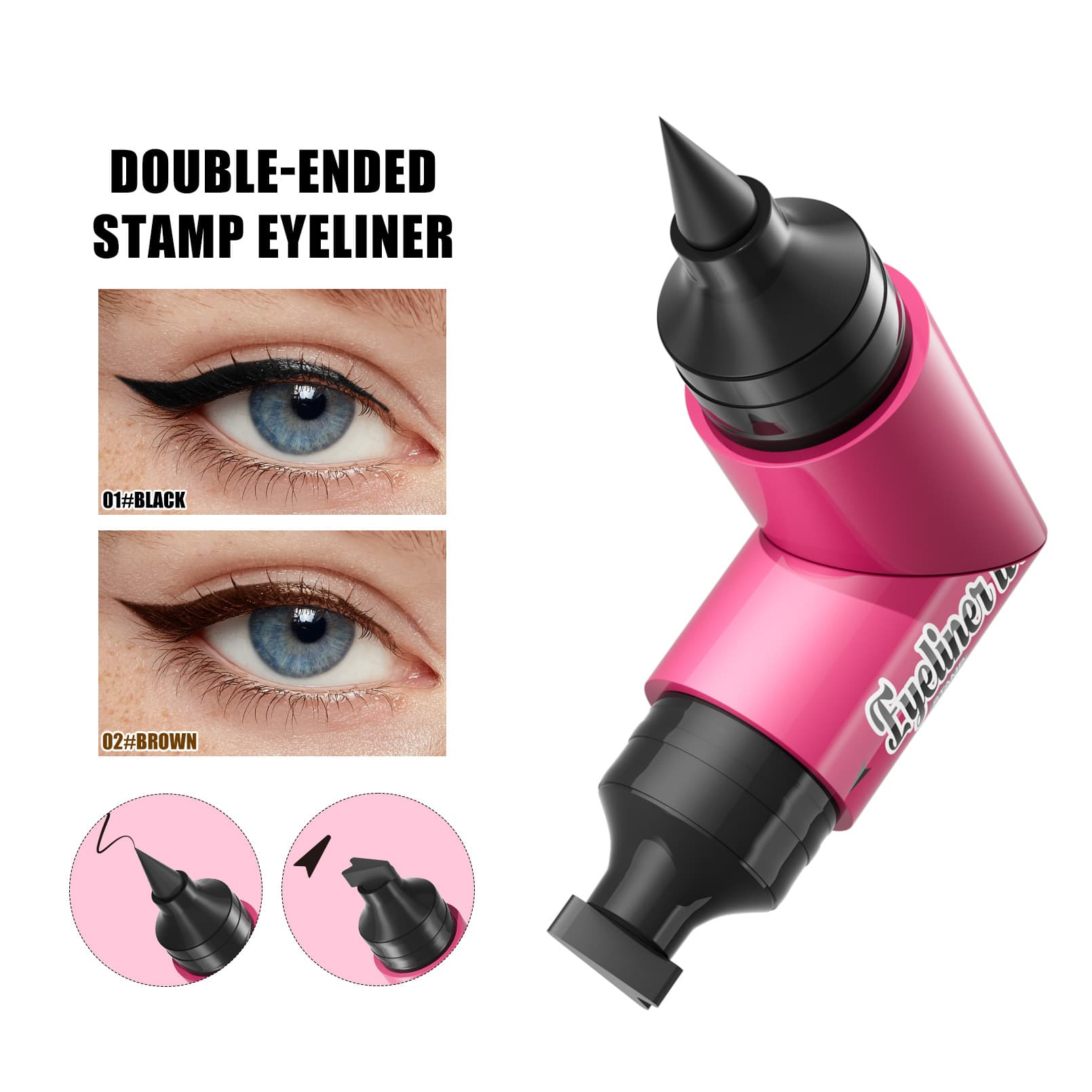 HelloKiss cross-border one-print eyeliner seal pen natural color waterproof, sweat-proof and non-smudge eyeliner