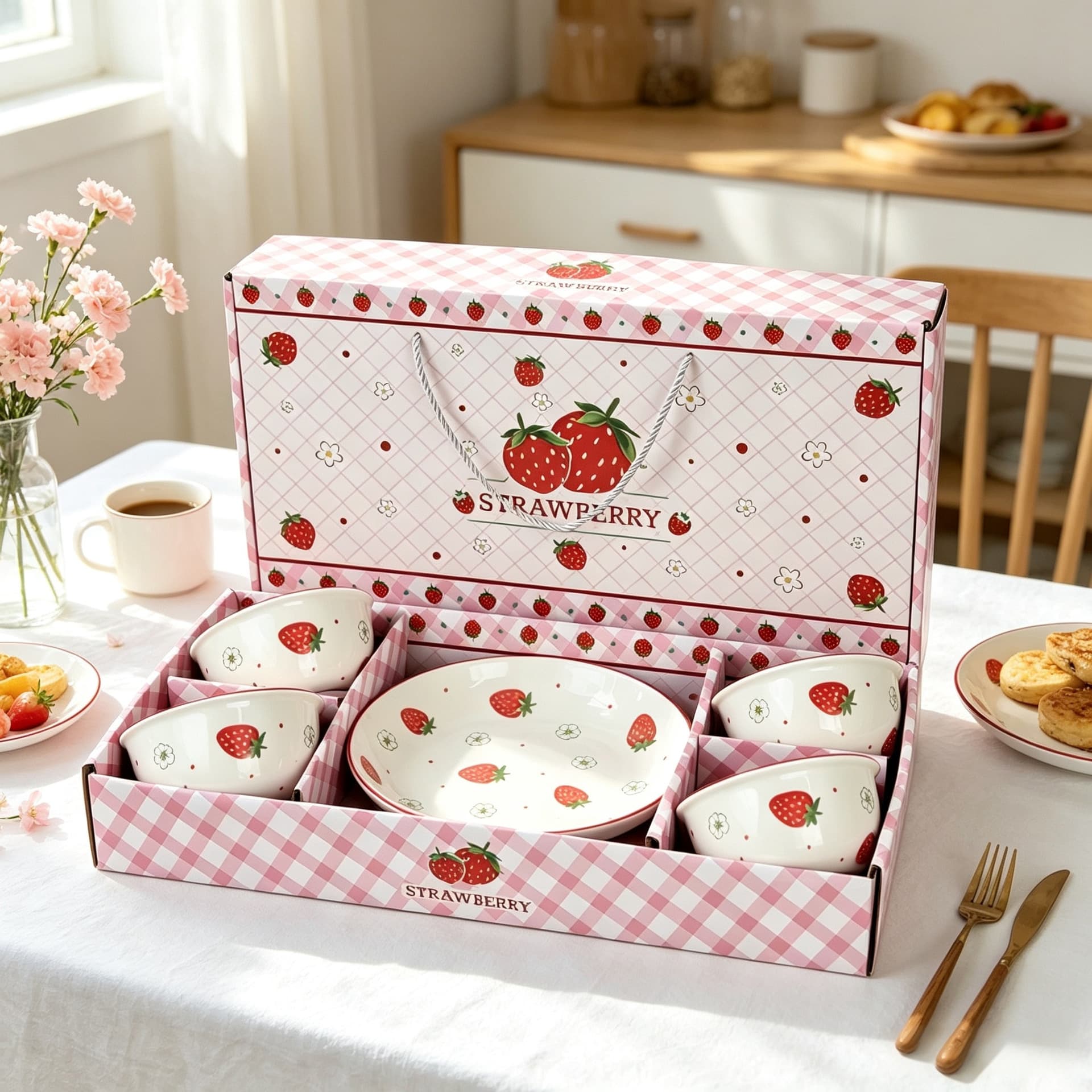 Creative gifts, tableware, bowls and plates, gift boxes, household ceramic bowls, custom logos for opening events, business gifts for customers