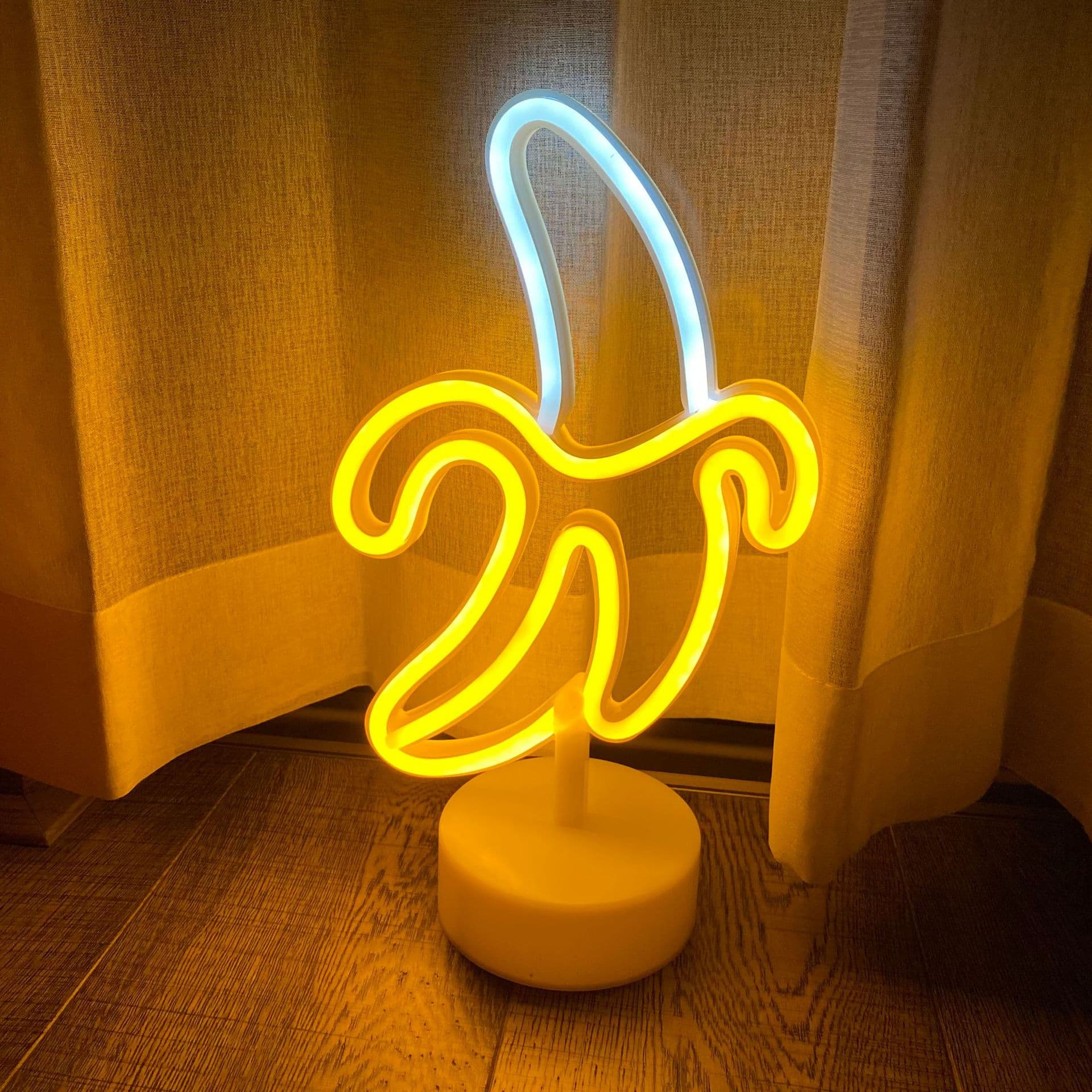 Base Banana LED Neon Color Light Bedroom Small Table Lamp Game Room Ambience Light Holiday Party Decoration Light Bar