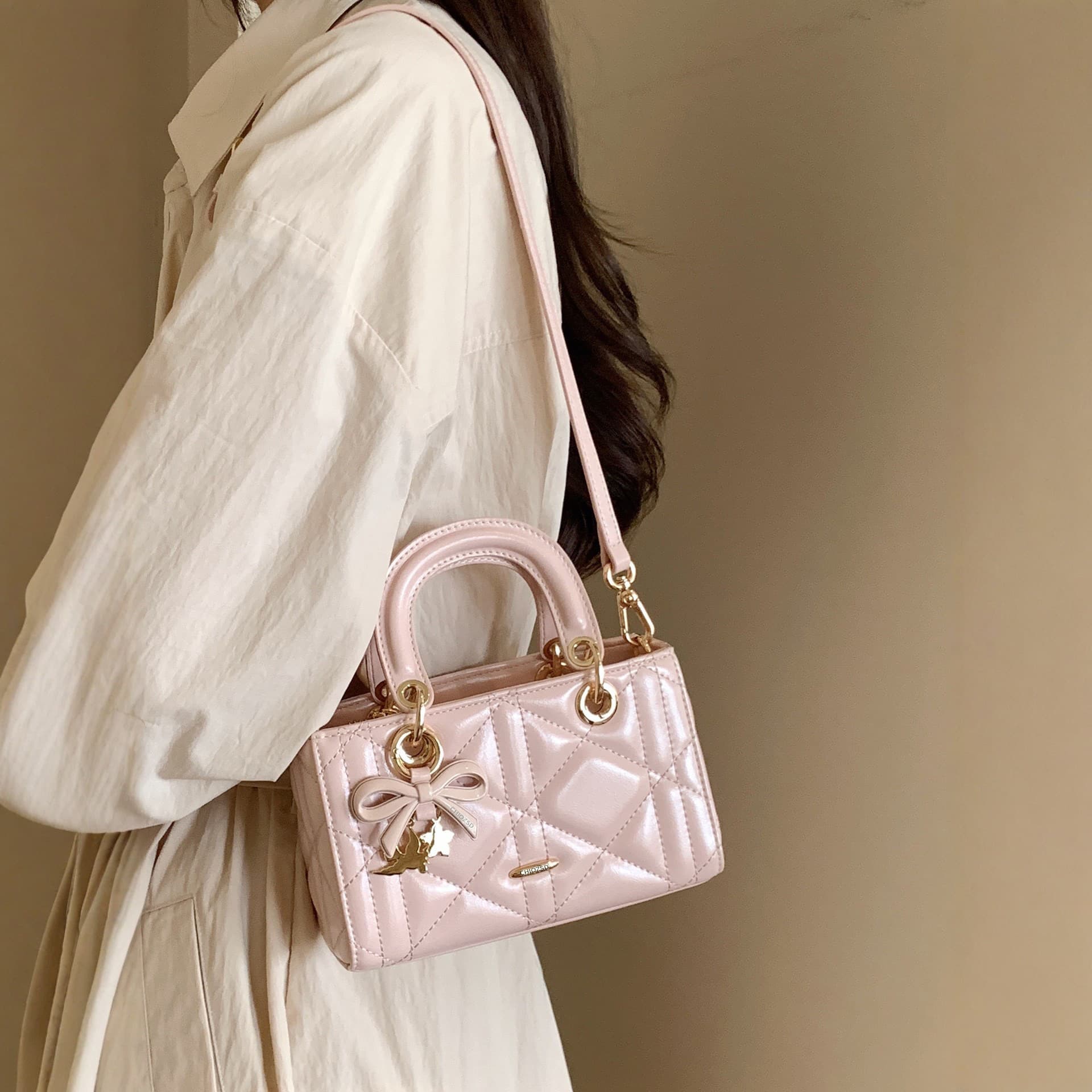 Cross-border Small Lady Dior Style Bag Niche Design New Trendy Bag for Work Commute Chic Bag Trendy Shoulder Handbag