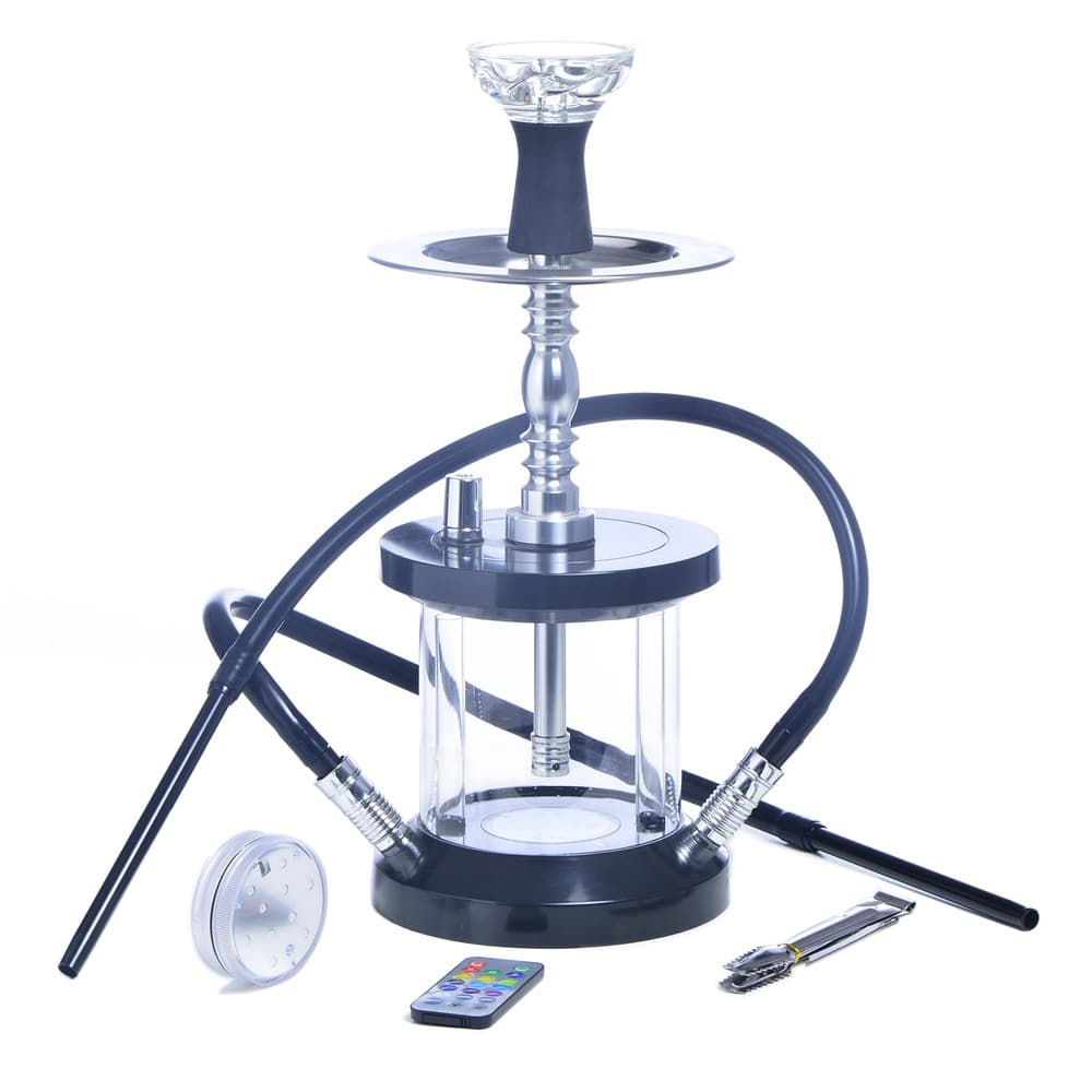 New Cross-Border Source Acrylic Double Tube Large Hookah Shisha Plastic Hookah Shisha