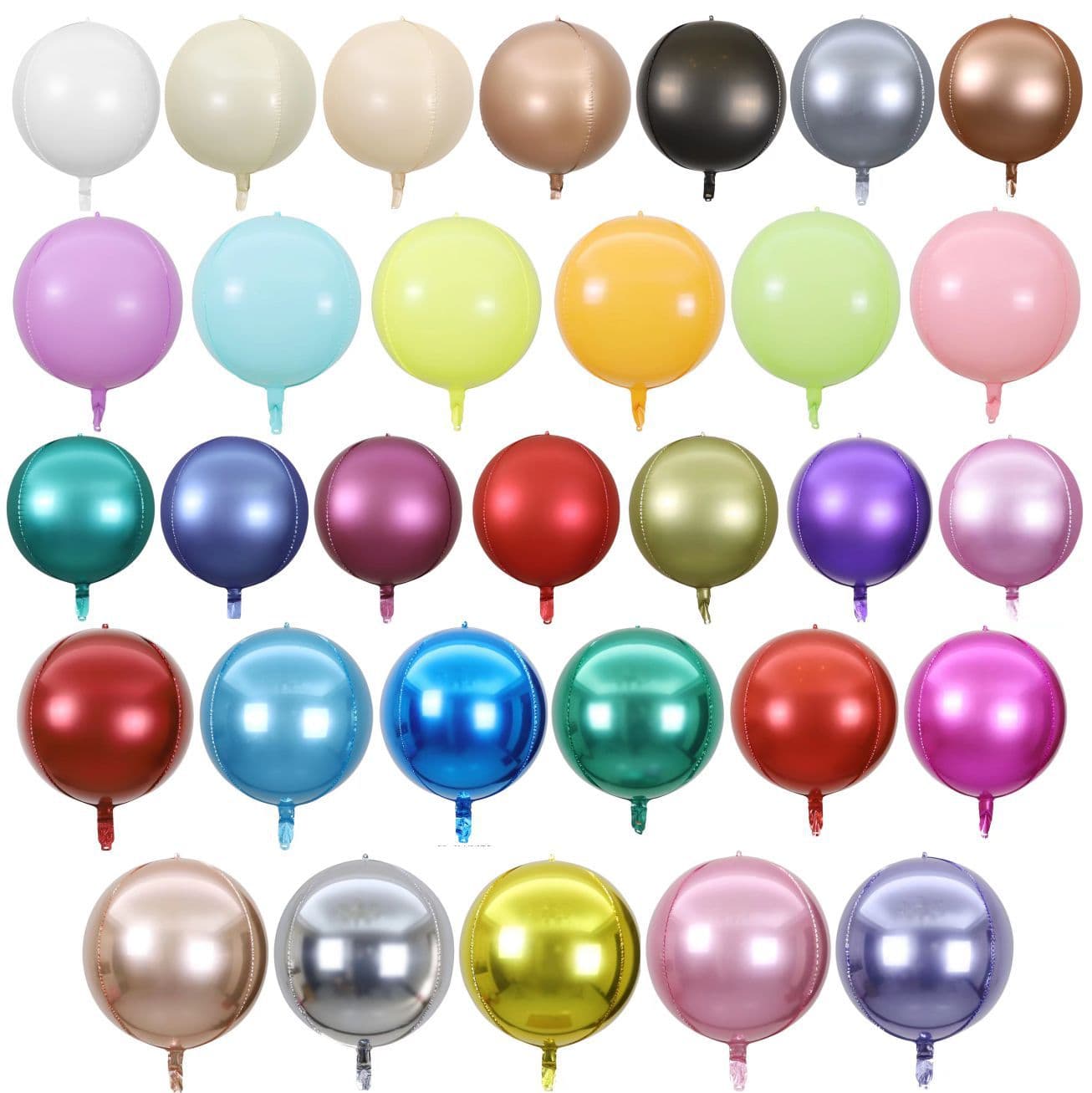 Zhengyuan 4D Aluminum Film Balloons 10in 15in 18in 22in 32in 50in 60in 70in Round Foil Balloons
