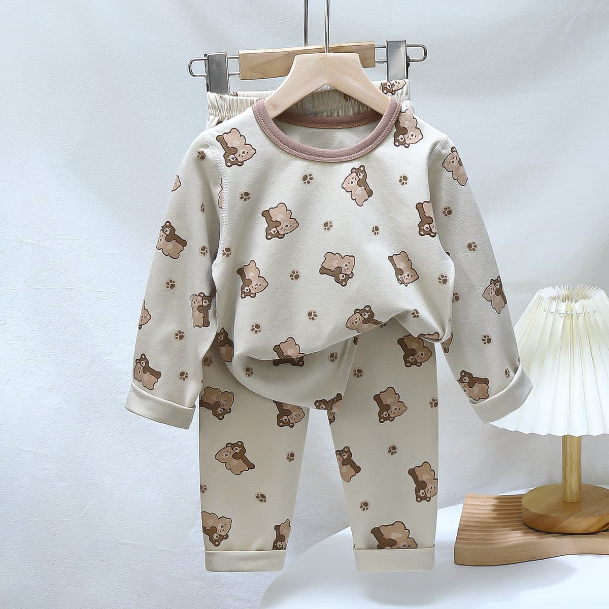 Children's Homewear Autumn Set New Baby Lycra Cotton Boys' Pajamas Girls' Long-Sleeve Top and Bottom Kids' Clothing Wholesale