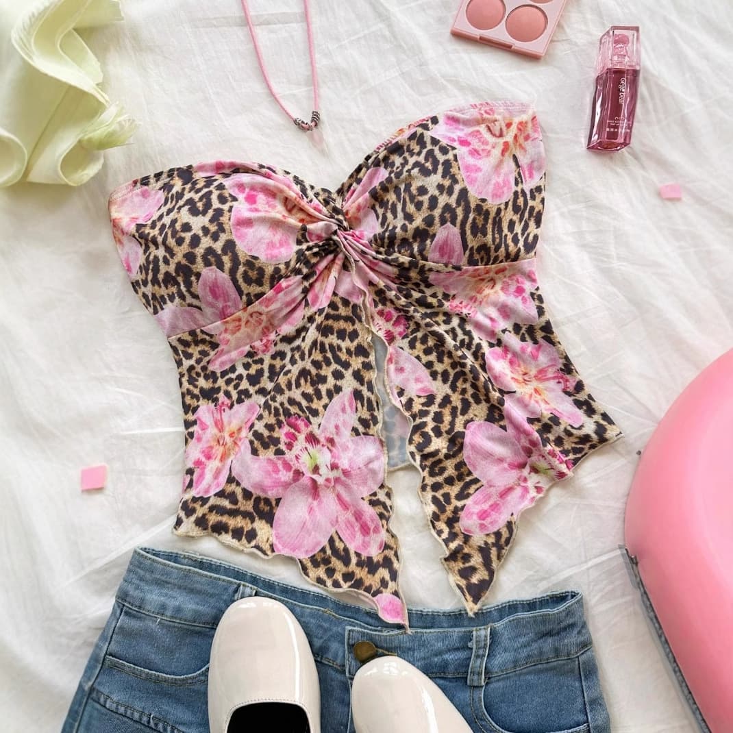 European and American 2025 Cross-Border Popular Rose Red Women's Clothing Early Autumn Vacation Graduation Season Back to School Season Versatile Tube Top