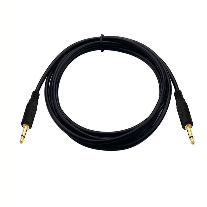 Gold-Plated All-Copper 3.5mm Mono Dual Male Cable Mono 3.5mm Male-to-Male Audio Cable Headphone Wire