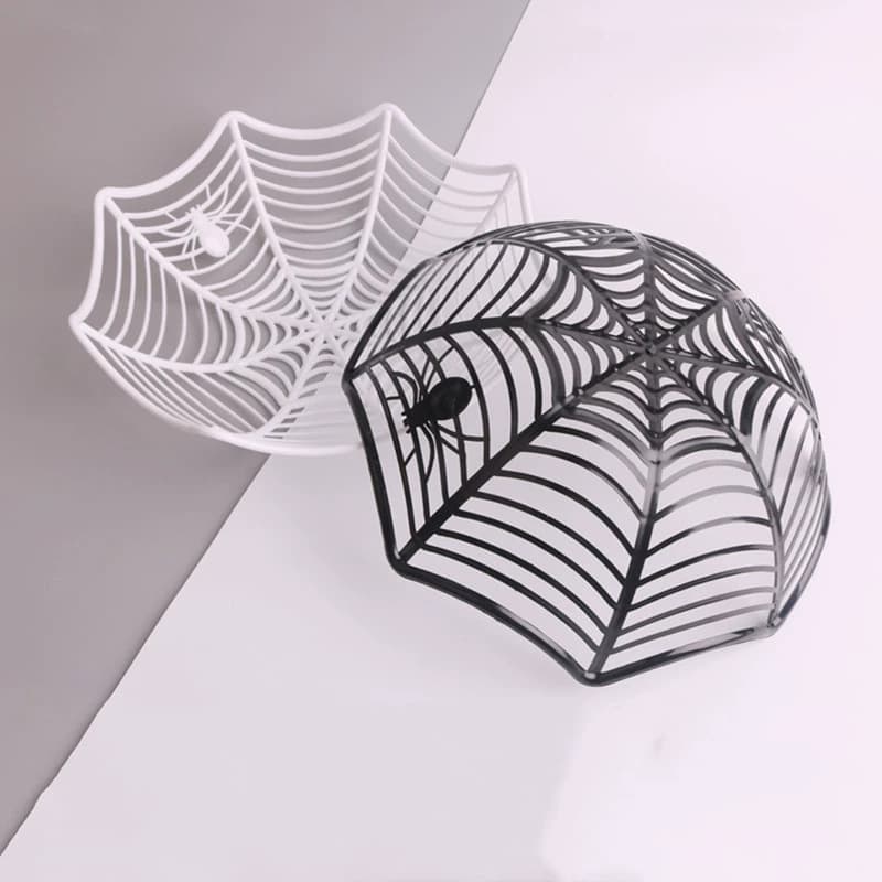 Spot Spider Web Fruit Basket Night Market Street Stall Supply Wholesale Festive Cartoon Halloween Spider Candy Basket