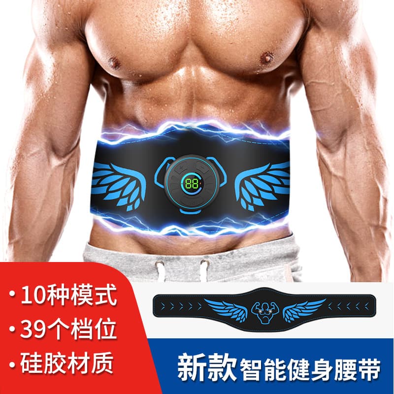 Cross-border EMS Abdominal Belt Tummy Muscle Massager for Men and Women Fitness Equipment Belly Fat Removal Body Shaping Muscle Trainer