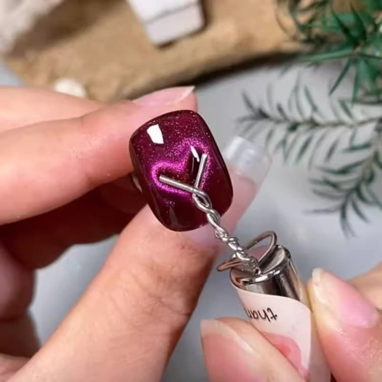 DIY manicure tools love cat eye magnet cat eye shape special manicure magnet iron wire magnet bar combination