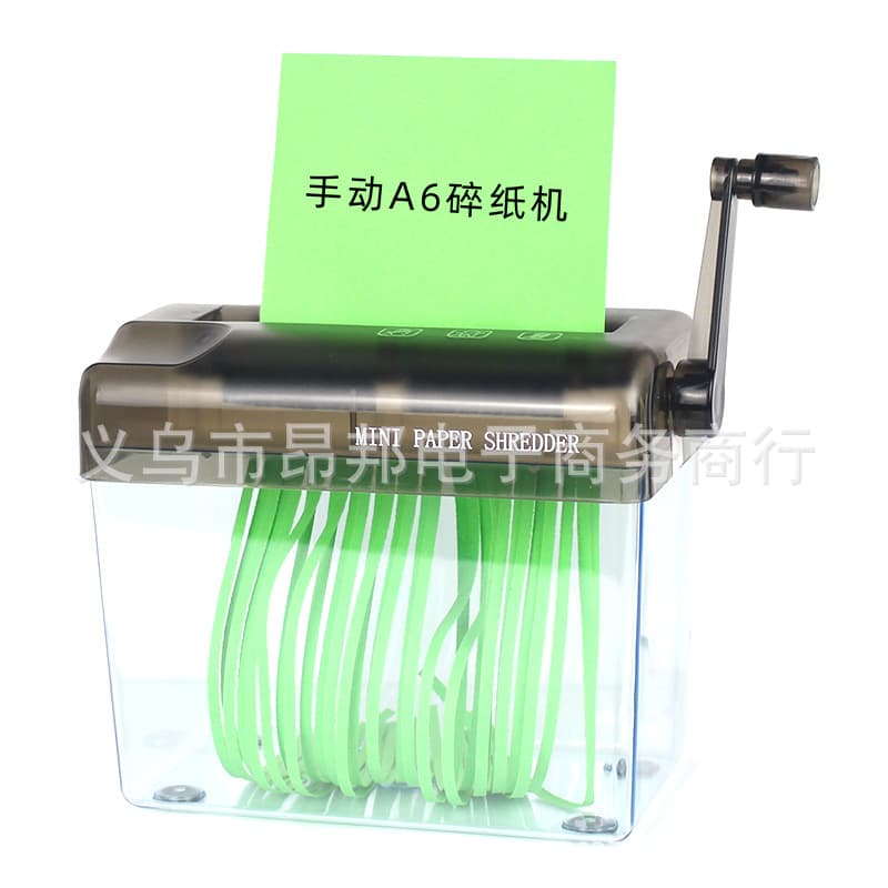 Small Desktop Home Hand-Crank Shredder Mini Home Office Dual-Use Manual A6 Shredder Bill Paper Cutter