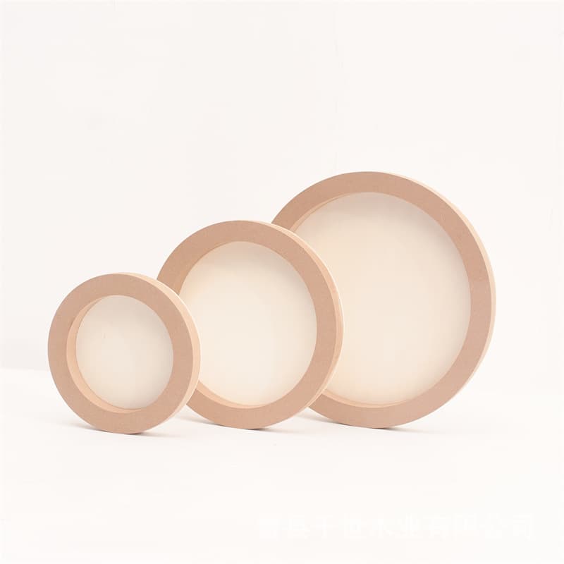 Children's Handmade DIY Round Clay Painting Frame Light Clay Paper Paste Puzzle Wooden Picture Frame Office Cultural Art