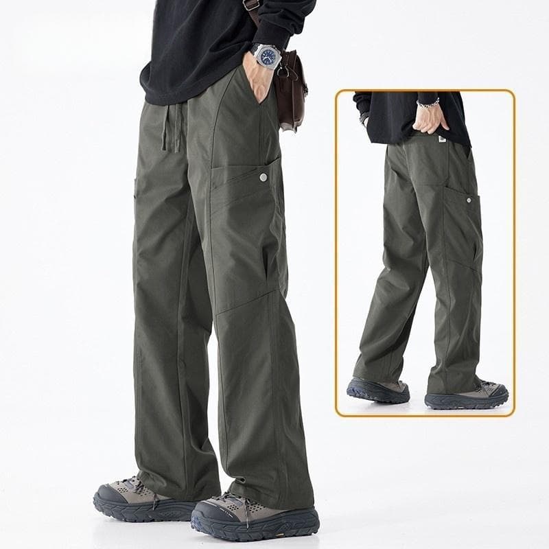 Cargo Casual Pants Men Summer 2025 New Loose Straight Outdoor Sports Track Pants Men's Long Trousers Chic