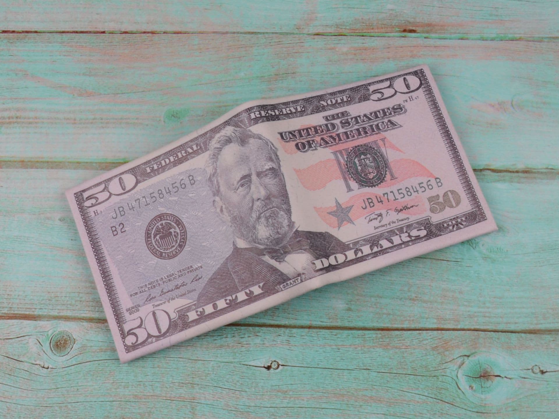 Men's Cross-Border Creative Short Wallet with US Dollar Bill Pattern, Simulated Banknote Money Clip Card Holder, In Stock