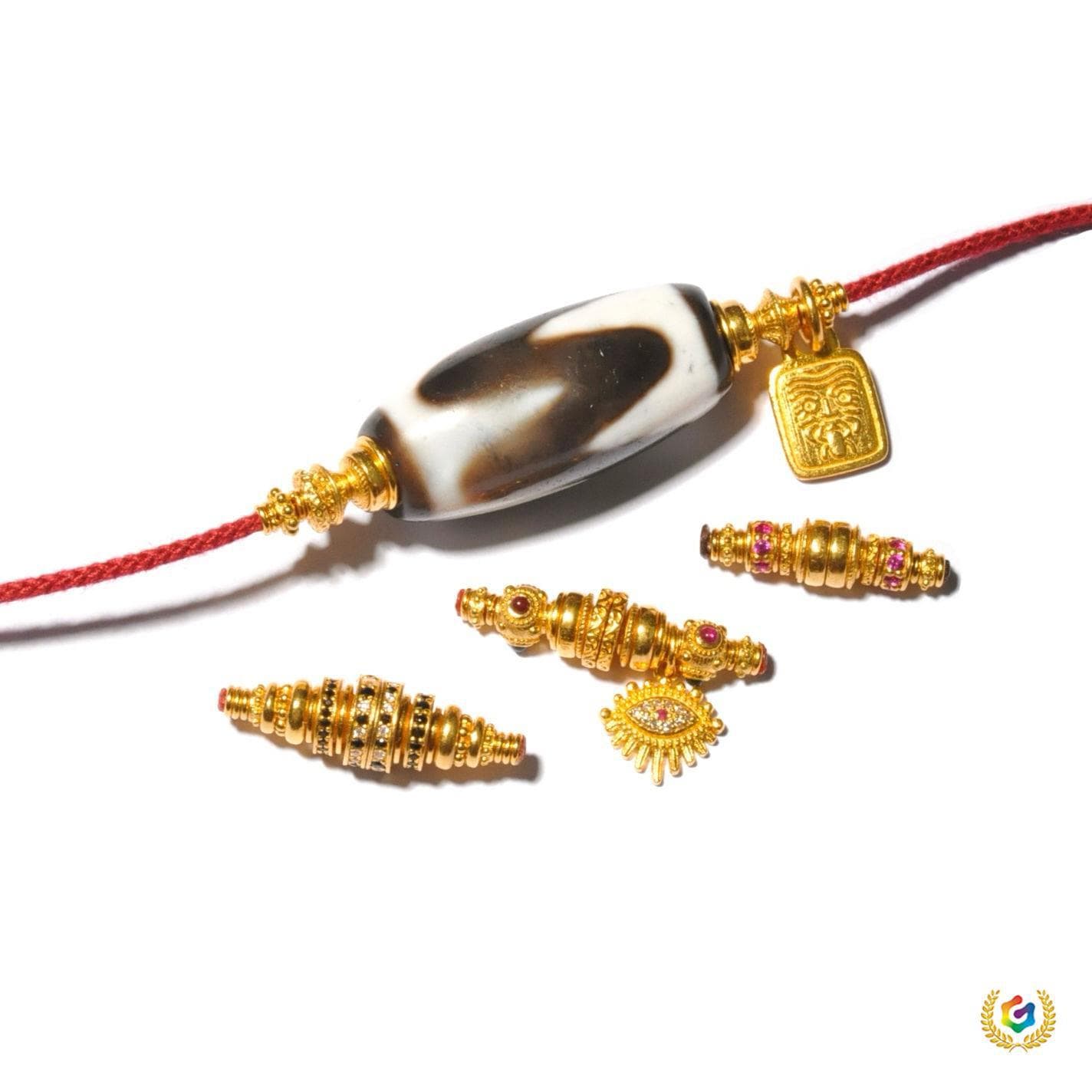 ✅ Light luxury retro-colored dzi beads paired with ancient bead accessories, universal axis collarbone necklaces, DIY pendant accessories.