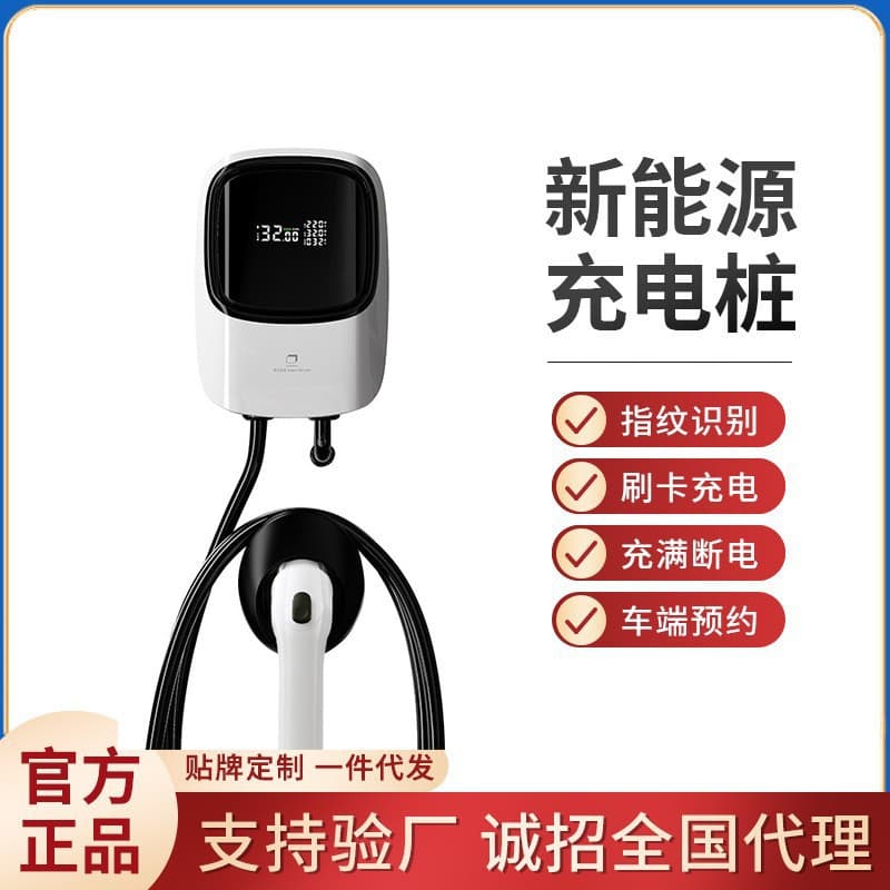 New Energy Electric Vehicle Charging Pile 7KW Post Fast Charging Compatible with BYD, Tesla, Aion, Wuling Mini