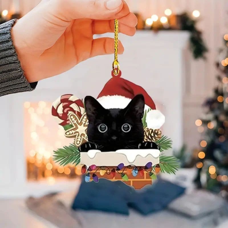 Acrylic car interior supplies Christmas tree decoration pendants