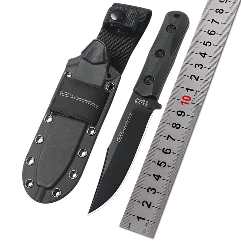 Outdoor Portable One-Piece Fruit Knife Straight Blade Small Knife with K Sheath Compact Climbing Tool Durable Multifunctional Knife