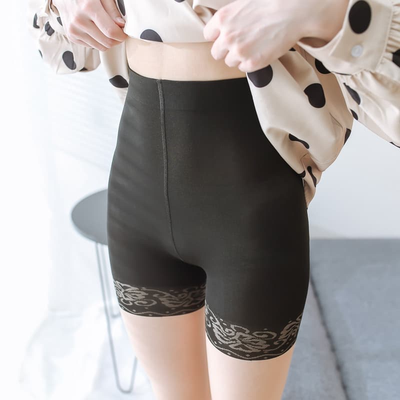 Anti-run Lace Safety Shorts Stockings Women's Trendy Anti-snag Spring Thin Plus Size Anti-exposure Pantyhose