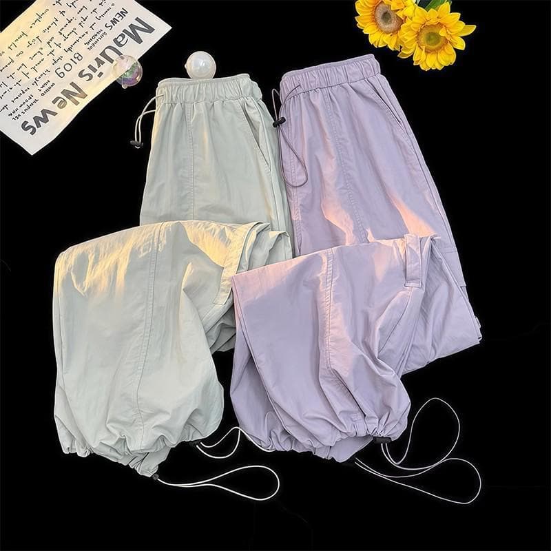 Girls Quick-Dry Jumpsuit, Summer Thin Mosquito-Repellent Pants, New Solid Color Children's and Girls' Summer Casual Sports Pants