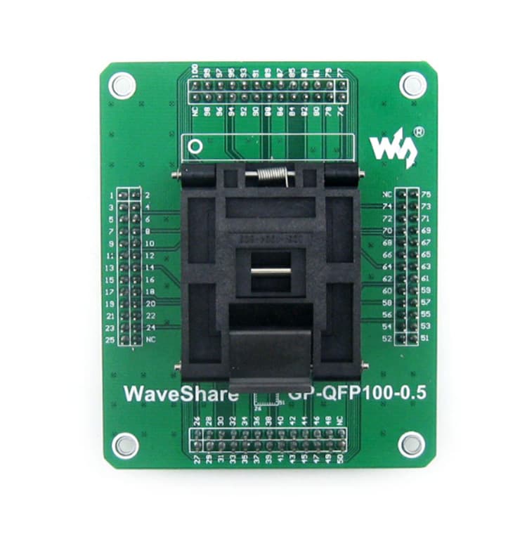 QFP100 TQFP100 IC51-1004-809 Universal Test Socket Pin Pitch 0.5mm with Header Pins