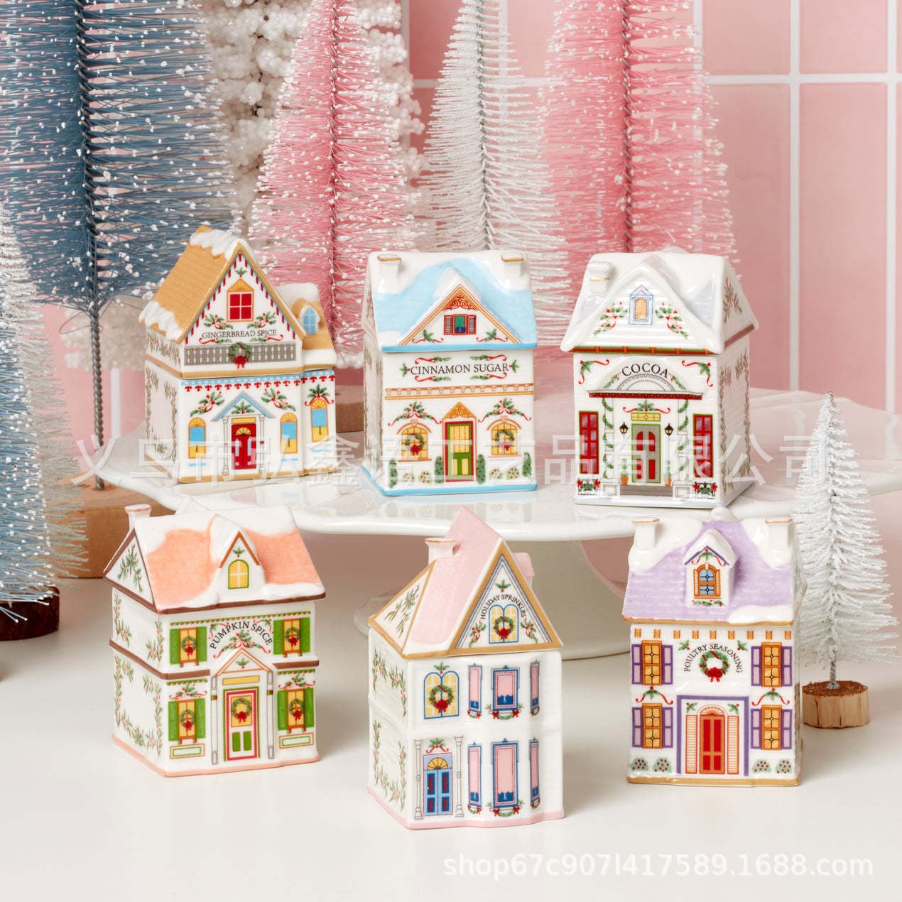 Cross-border Creative Cute Cartoon 3D Craft Ornament Mini House Desktop Decoration Ornament Christmas Gift