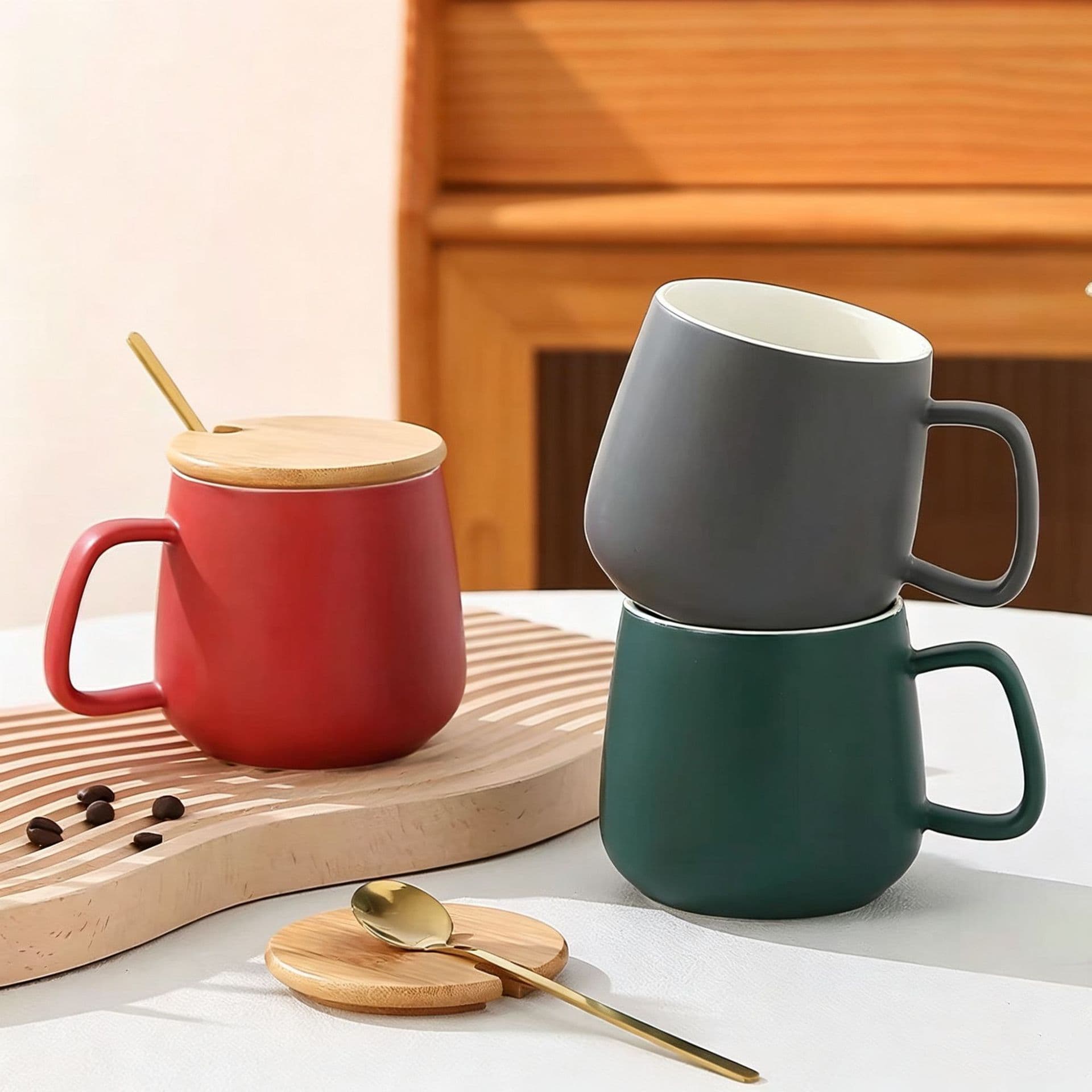 Nordic Style Frosted Ceramic Mug for Men and Women, Couples Water Cup, Home Office Breakfast Cup, Hotel Rinsing Cup